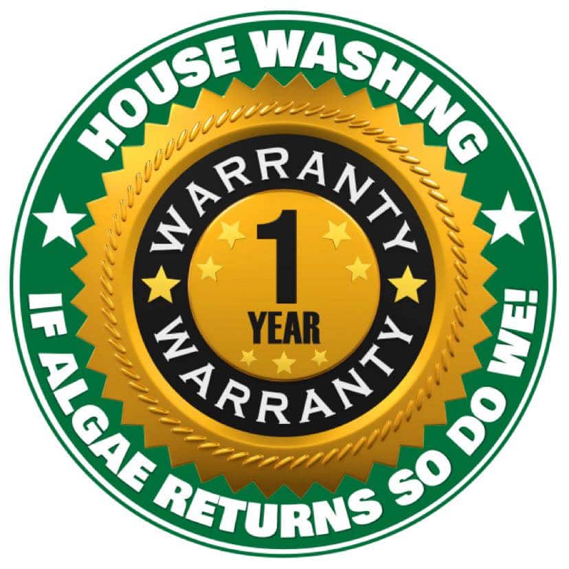 One year house wash guarantee